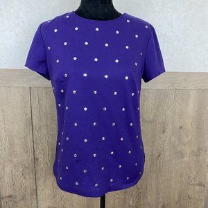 Michael Kors women’s purple Silver Dots Blouse size Medium
